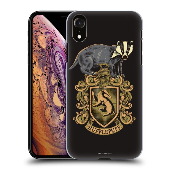 Head Case Designs Officially Licensed Harry Potter Deathly Hallows XIV Hufflepuff Hard Back Case Compatible with Apple iPhone XR