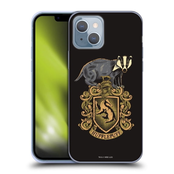 Head Case Designs Officially Licensed Harry Potter Deathly Hallows XIV Hufflepuff Soft Gel Case Compatible with Apple iPhone 14
