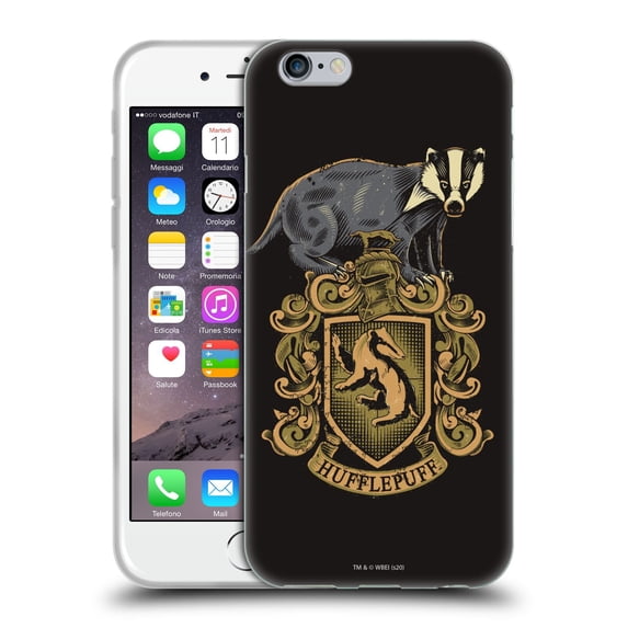 Head Case Designs Officially Licensed Harry Potter Deathly Hallows XIV Hufflepuff Soft Gel Case Compatible with Apple iPhone 6 / iPhone 6s