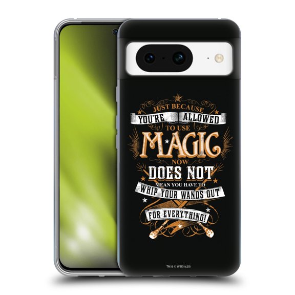 Head Case Designs Officially Licensed Harry Potter Deathly Hallows XIV Just Because Magic Molly Soft Gel Case Compatible with Google Pixel 8