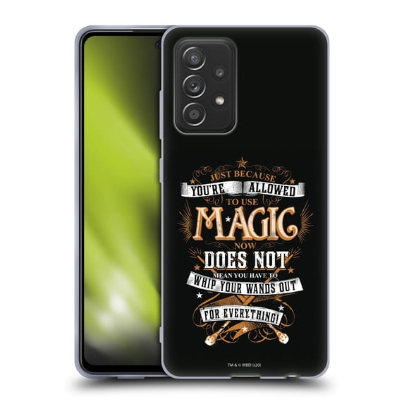 Head Case Designs Officially Licensed Harry Potter Deathly Hallows XIV Just Because Magic Molly Soft Gel Case Compatible with Samsung Galaxy A52 / A52s / 5G (2021)