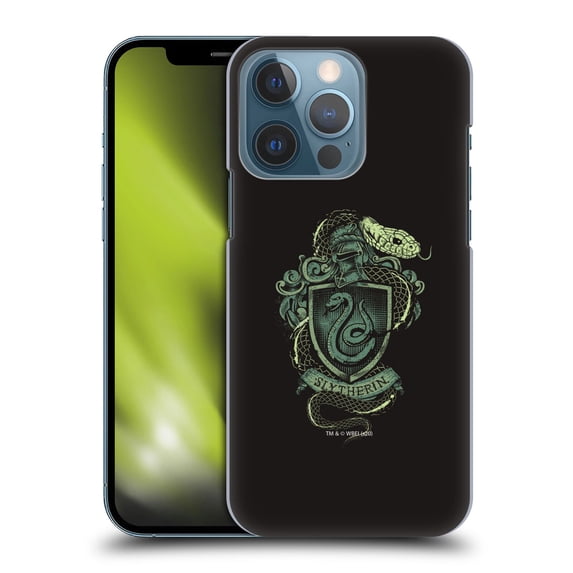 Head Case Designs Officially Licensed Harry Potter Deathly Hallows XIV Slytherin Hard Back Case Compatible with Apple iPhone 13 Pro