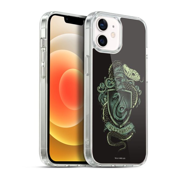 Head Case Designs Harry Potter Deathly Hallows XIV Slytherin Soft Gel Case for Apple iPhone 12 / iPhone 12 Pro