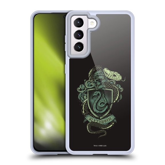 Head Case Designs Harry Potter Deathly Hallows XIV Slytherin Soft Gel Case for Samsung Galaxy S21 5G