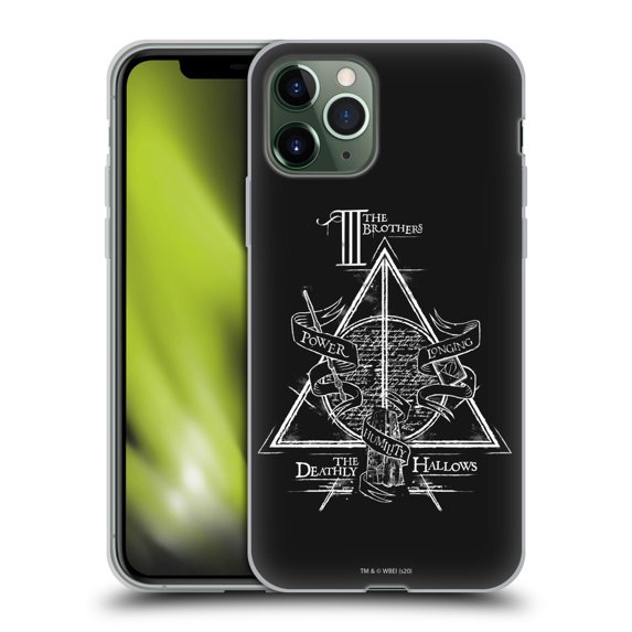 Head Case Designs Officially Licensed Harry Potter Deathly Hallows XIV Triangle Symbol Soft Gel Case Compatible with Apple iPhone 11 Pro
