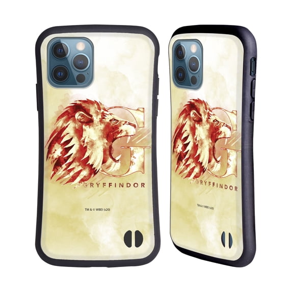 Head Case Designs Officially Licensed Harry Potter Deathly Hallows XVI Gryffindor Hybrid Case Compatible with Apple iPhone 12 / iPhone 12 Pro