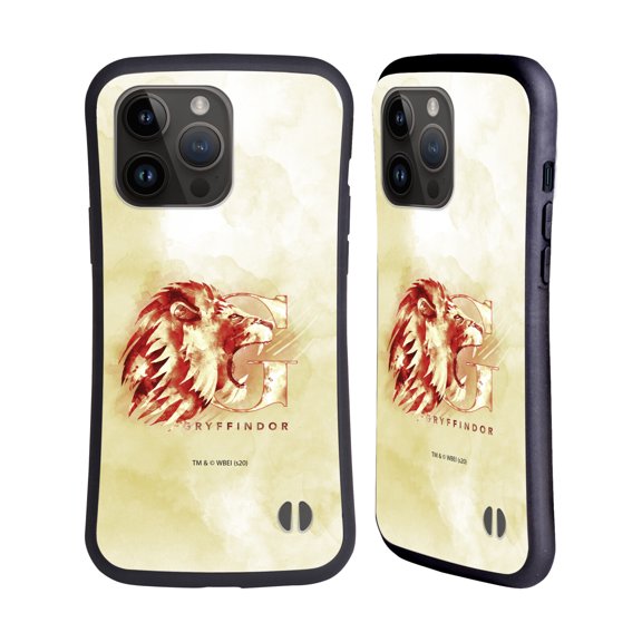 Head Case Designs Officially Licensed Harry Potter Deathly Hallows XVI Gryffindor Hybrid Case Compatible with Apple iPhone 15 Pro Max