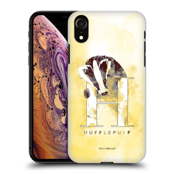 Head Case Designs Officially Licensed Harry Potter Deathly Hallows XVI Hufflepuff Hard Back Case Compatible with Apple iPhone XR