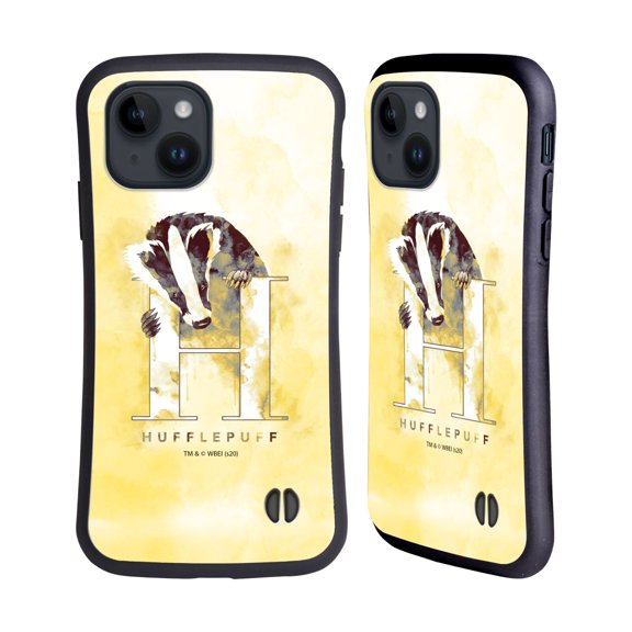 Head Case Designs Officially Licensed Harry Potter Deathly Hallows XVI Hufflepuff Hybrid Case Compatible with Apple iPhone 15