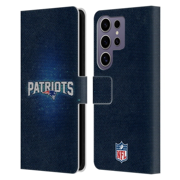 Head Case Designs NFL New England Patriots Artwork LED Leather Book Wallet Case Cover For Samsung Galaxy S25 Ultra