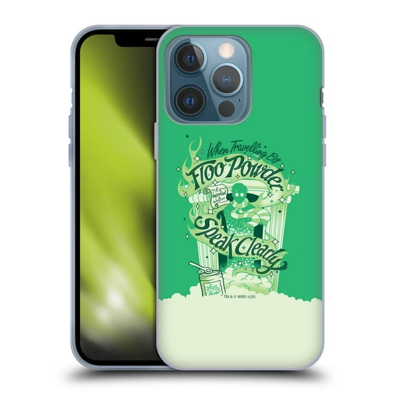 Head Case Designs Officially Licensed Harry Potter Deathly Hallows XVIII Floo Powder Soft Gel Case Compatible with Apple iPhone 13 Pro