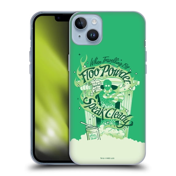 Head Case Designs Officially Licensed Harry Potter Deathly Hallows XVIII Floo Powder Soft Gel Case Compatible with Apple iPhone 14 Plus