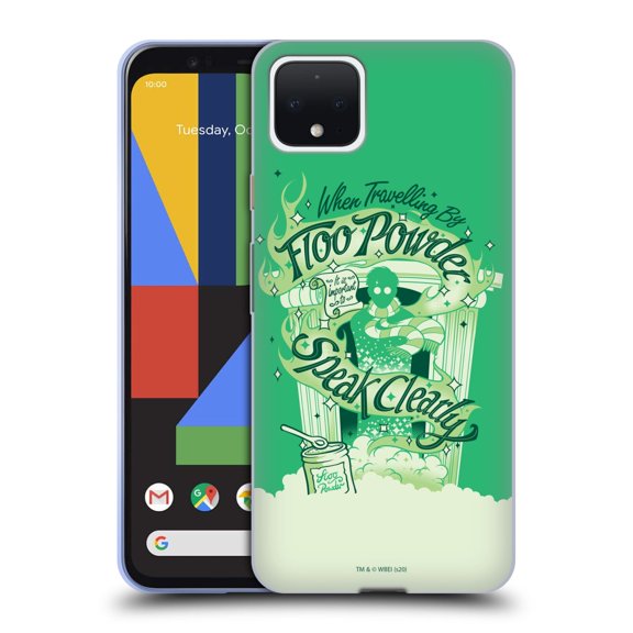 Head Case Designs Officially Licensed Harry Potter Deathly Hallows XVIII Floo Powder Soft Gel Case Compatible with Google Pixel 4