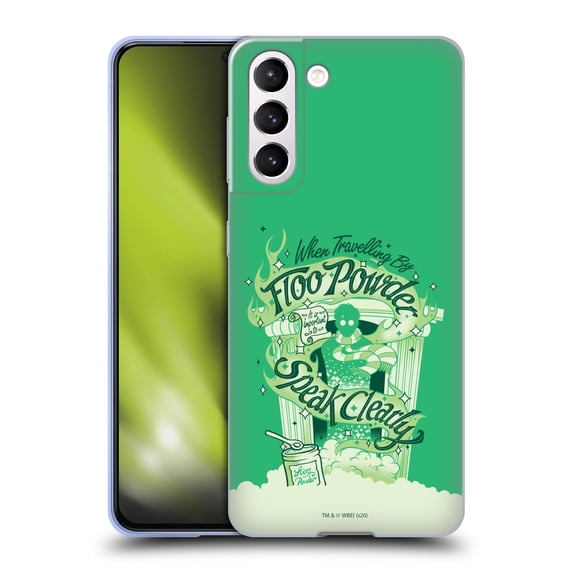Head Case Designs Officially Licensed Harry Potter Deathly Hallows XVIII Floo Powder Soft Gel Case Compatible with Samsung Galaxy S21 5G