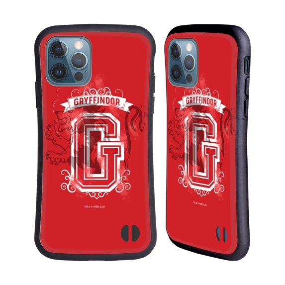Head Case Designs Officially Licensed Harry Potter Deathly Hallows XVIII Gryffindor 2 Hybrid Case Compatible with Apple iPhone 12 / iPhone 12 Pro