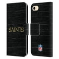 thumbnail image 1 of Head Case Designs NFL New Orleans Saints Logo Distressed Look Leather Book Wallet Case Cover For Apple iPhone 7 / 8 / SE 2020 & 2022, 1 of 6