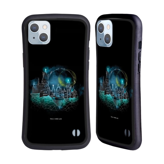 Head Case Designs Officially Licensed Harry Potter Deathly Hallows XVIII Hogwarts Hybrid Case Compatible with Apple iPhone 14 Plus