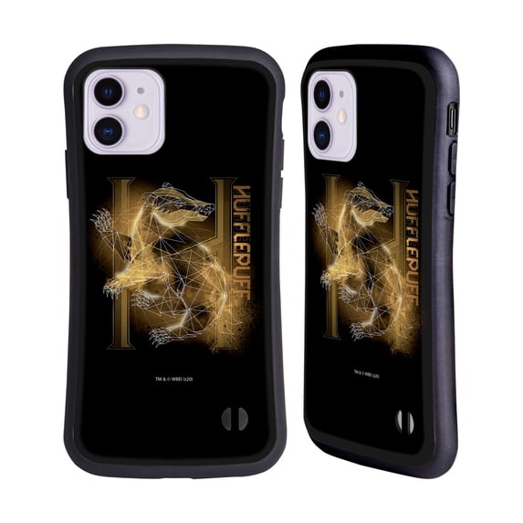 Head Case Designs Officially Licensed Harry Potter Deathly Hallows XVIII Hufflepuff Hybrid Case Compatible with Apple iPhone 11