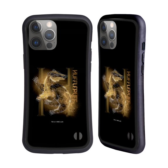 Head Case Designs Officially Licensed Harry Potter Deathly Hallows XVIII Hufflepuff Hybrid Case Compatible with Apple iPhone 14 Pro Max