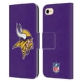 thumbnail image 1 of Head Case Designs NFL Minnesota Vikings Logo Plain Leather Book Wallet Case Cover For Apple iPhone 7 / 8 / SE 2020 & 2022, 1 of 6