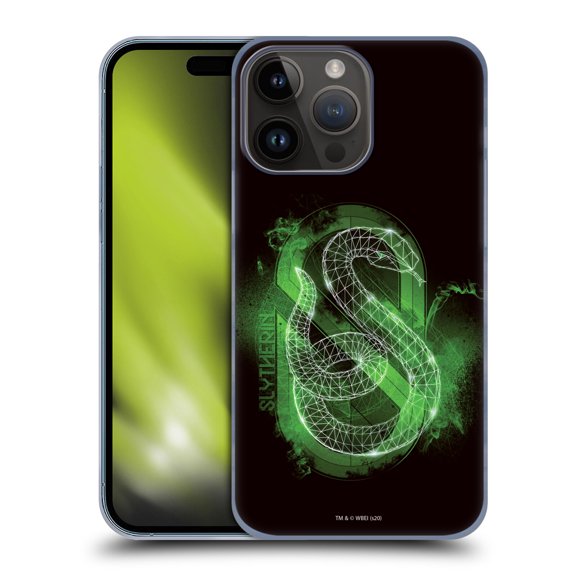 Head Case Designs Officially Licensed Harry Potter Deathly Hallows XVIII Slytherin Hard Back Case Compatible with Apple iPhone 15 Pro Max