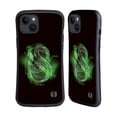 thumbnail image 1 of Head Case Designs Officially Licensed Harry Potter Deathly Hallows XVIII Slytherin Hybrid Case Compatible with Apple iPhone 15 Plus, 1 of 7