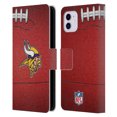 thumbnail image 1 of Head Case Designs NFL Minnesota Vikings Graphics Football Leather Book Wallet Case Cover For Apple iPhone 11, 1 of 6