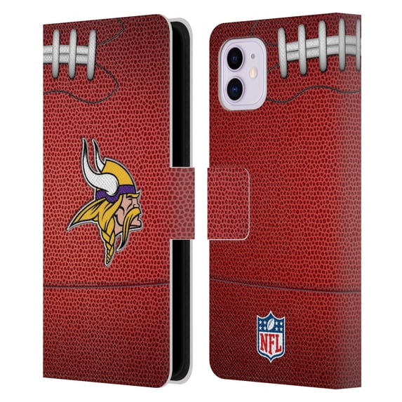 Head Case Designs NFL Minnesota Vikings Graphics Football Leather Book Wallet Case Cover For Apple iPhone 11