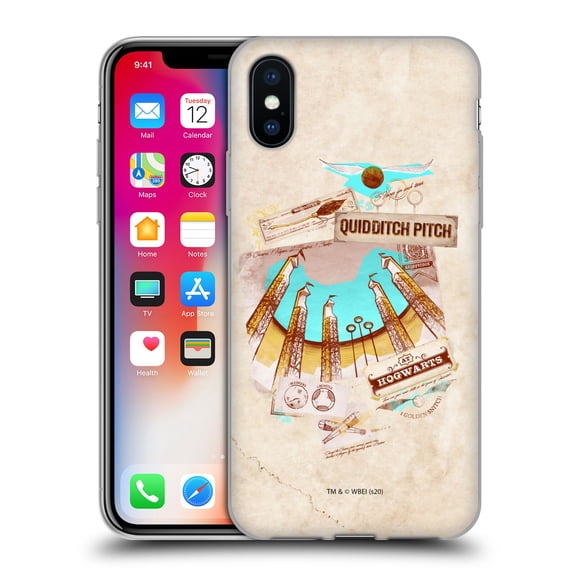 Head Case Designs Officially Licensed Harry Potter Deathly Hallows XXI Quidditch Pitch Soft Gel Case Compatible with Apple iPhone X / iPhone XS