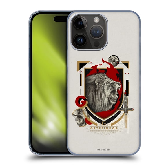 Head Case Designs Officially Licensed Harry Potter Deathly Hallows XXVII Gryffindor Hard Back Case Compatible with Apple iPhone 15 Pro Max