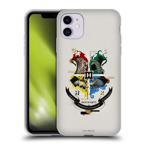 Head Case Designs Officially Licensed Harry Potter Deathly Hallows XXVII Hogwarts Soft Gel Case Compatible with Apple iPhone 11