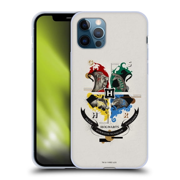 Head Case Designs Officially Licensed Harry Potter Deathly Hallows XXVII Hogwarts Soft Gel Case Compatible with Apple iPhone 12 / iPhone 12 Pro