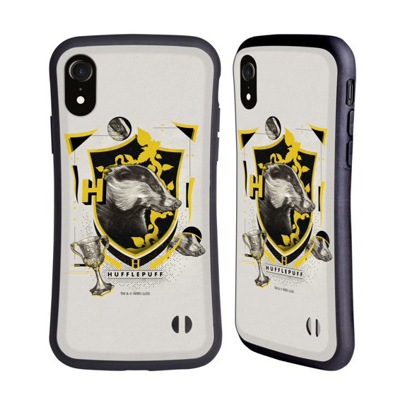 Head Case Designs Officially Licensed Harry Potter Deathly Hallows XXVII Hufflepuff Hybrid Case Compatible with Apple iPhone XR