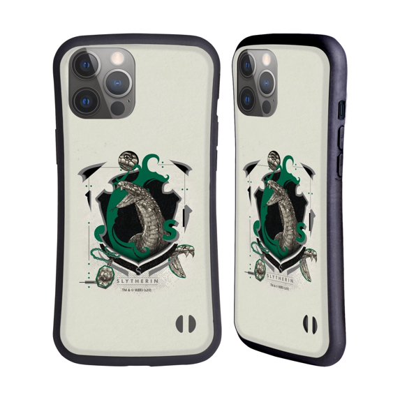 Head Case Designs Officially Licensed Harry Potter Deathly Hallows XXVII Slytherin Hybrid Case Compatible with Apple iPhone 14 Pro Max