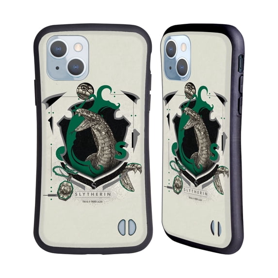 Head Case Designs Officially Licensed Harry Potter Deathly Hallows XXVII Slytherin Hybrid Case Compatible with Apple iPhone 14