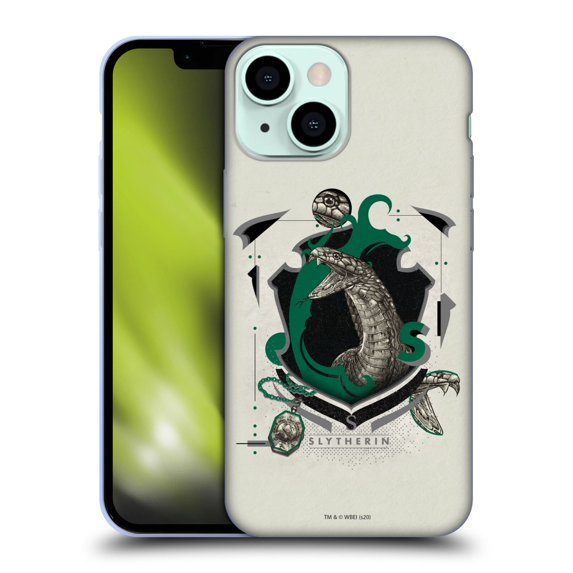 Head Case Designs Officially Licensed Harry Potter Deathly Hallows XXVII Slytherin Soft Gel Case Compatible with Apple iPhone 13 Mini