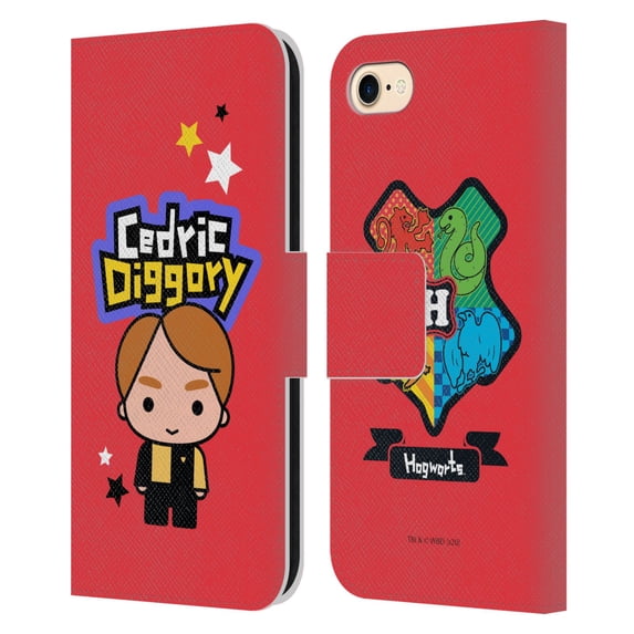 Head Case Designs Officially Licensed Harry Potter Deathly Hallows XXVIII Cedric Diggory Leather Book Wallet Case Compatible with Apple iPhone 7 / 8 / SE 2020 & 2022