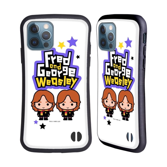 Head Case Designs Officially Licensed Harry Potter Deathly Hallows XXVIII Fred & George Weasley Hybrid Case Compatible with Apple iPhone 12 / iPhone 12 Pro