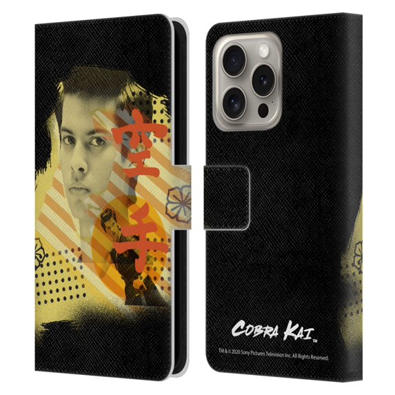 Head Case Designs Officially Licensed Cobra Kai Composed Art Miguel Diaz Leather Book Wallet Case Cover Compatible with Apple iPhone 16 Pro