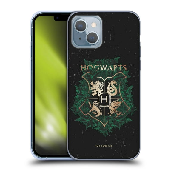 Head Case Designs Officially Licensed Harry Potter Deathly Hallows XXXI Hogwarts Crest 2 Soft Gel Case Compatible with Apple iPhone 14