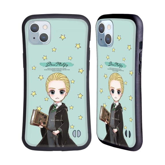 Head Case Designs Officially Licensed Harry Potter Deathly Hallows XXXVII Draco Malfoy Hybrid Case Compatible with Apple iPhone 14 Plus