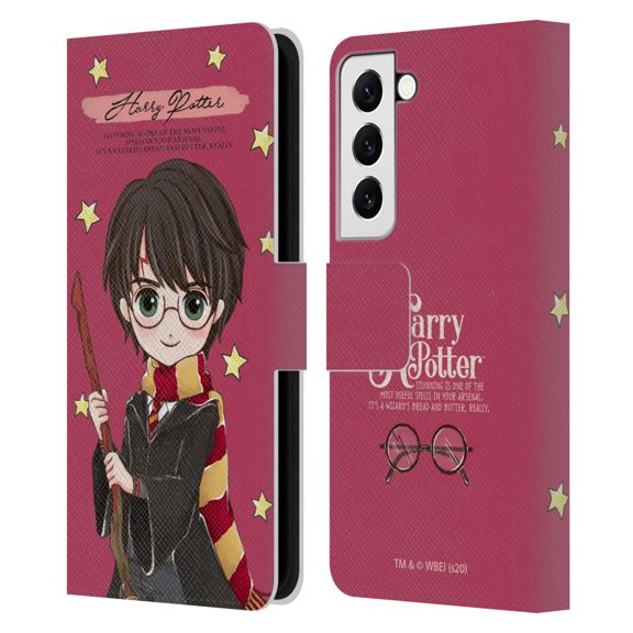 Head Case Designs Officially Licensed Harry Potter Deathly Hallows XXXVII Harry Leather Book Wallet Case Cover Compatible with Samsung Galaxy S22 5G