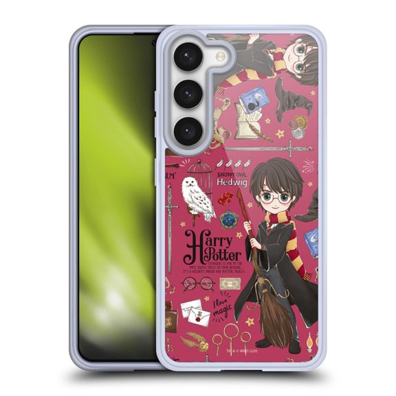 Head Case Designs Harry Potter Deathly Hallows XXXVII Harry Pattern Soft Gel Case for Samsung Galaxy S23 5G