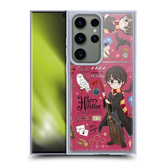 Head Case Designs Harry Potter Deathly Hallows XXXVII Harry Pattern Soft Gel Case for Samsung Galaxy S23 Ultra 5G