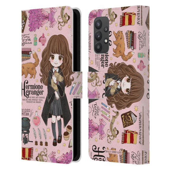 Head Case Designs Officially Licensed Harry Potter Deathly Hallows XXXVII Hermione Pattern Leather Book Wallet Case Compatible with Samsung Galaxy A32 5G / M32 5G (2021)