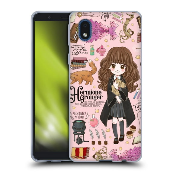 Head Case Designs Officially Licensed Harry Potter Deathly Hallows XXXVII Hermione Pattern Soft Gel Case Compatible with Samsung Galaxy A01 Core (2020)