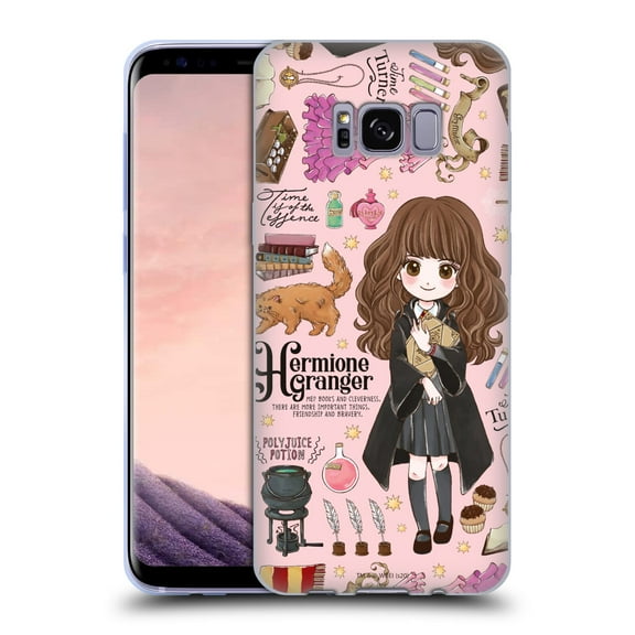 Head Case Designs Officially Licensed Harry Potter Deathly Hallows XXXVII Hermione Pattern Soft Gel Case Compatible with Samsung Galaxy S8