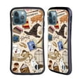 thumbnail image 1 of Head Case Designs Officially Licensed Harry Potter Deathly Hallows XXXVII Hogwarts Pattern Hybrid Case Compatible with Apple iPhone 12 / iPhone 12 Pro, 1 of 7