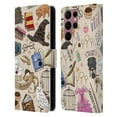 thumbnail image 1 of Head Case Designs Officially Licensed Harry Potter Deathly Hallows XXXVII Hogwarts Pattern Leather Book Wallet Case Cover Compatible with Samsung Galaxy S22 Ultra 5G, 1 of 6