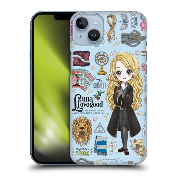 Head Case Designs Officially Licensed Harry Potter Deathly Hallows XXXVII Luna Pattern Hard Back Case Compatible with Apple iPhone 14 Plus